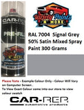 RAL 7004  Signal Grey 50% Satin Mixed Spray Paint 300 Grams 