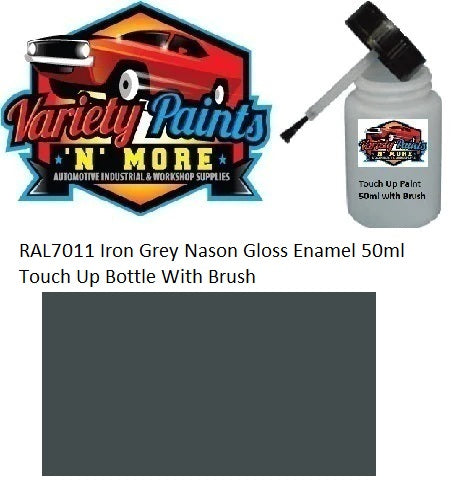 RAL7011 Iron Grey Nason Gloss Enamel 50ml Touch Up Bottle With Brush