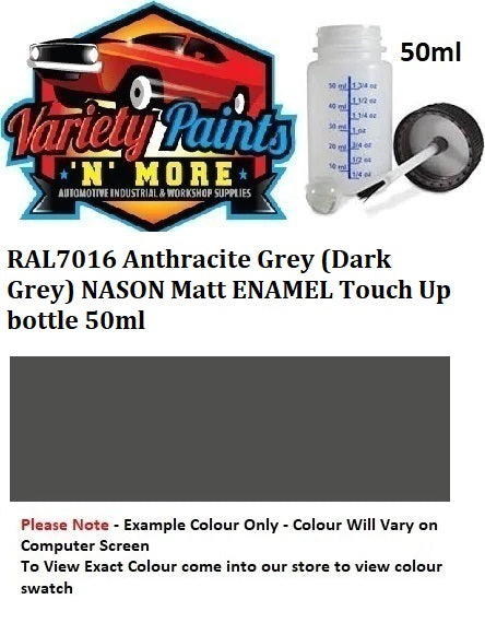 RAL7016 Anthracite Grey (Dark Grey) NASON Matt ENAMEL Touch Up bottle 50ml