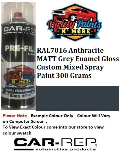 RAL7016 Anthracite MATT Grey Enamel Custom Mixed Spray Paint 300 Grams