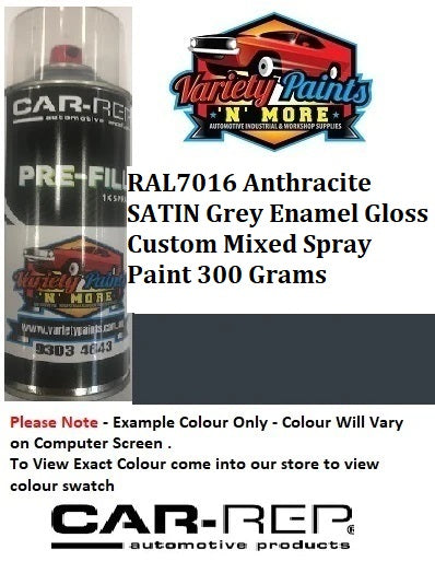 RAL7016 Anthracite SATIN Grey Enamel  Custom Mixed Spray Paint 300 Grams
