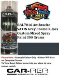 RAL7016 Anthracite SATIN Grey Enamel  Custom Mixed Spray Paint 300 Grams