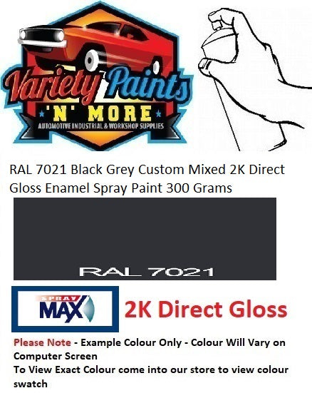 RAL7021 Black Grey Custom Mixed 2K Direct Gloss Enamel Spray Paint 300 Grams