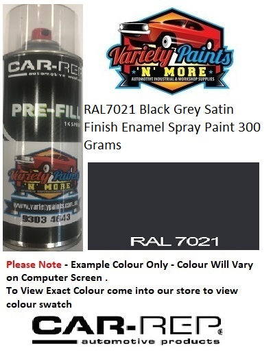 RAL7021 Black Grey SATIN Enamel Spray Paint 300 Grams