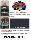 RAL7021 Black Grey SATIN Enamel Spray Paint 300 Grams