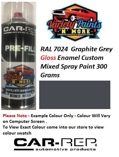 RAL7024  Graphite Grey Gloss Enamel Custom Mixed Spray Paint 300 Grams