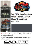 RAL7024  Graphite Grey MATT Enamel Custom Mixed Spray Paint 300 Grams 