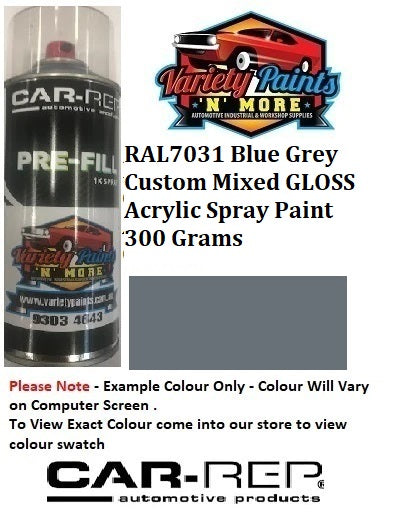 RAL7031 Blue Grey Custom Mixed GLOSS Acrylic Spray Paint 300 Grams