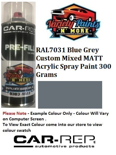 RAL7031 Blue Grey Custom Mixed MATT Acrylic Spray Paint 300 Grams
