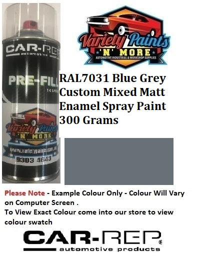 RAL7031 Blue Grey Custom Mixed MATT ENAMEL Spray Paint 300 Grams 1IS 1