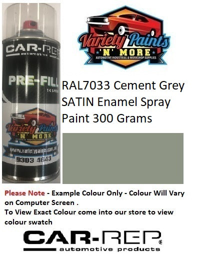 RAL7033 Cement Grey SATIN Enamel Spray Paint 300 Grams