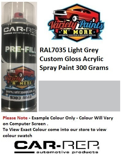 RAL7035 Light Grey Custom Gloss Acrylic Spray Paint 300 Grams