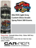 RAL7035 Light Grey Custom Gloss Acrylic Spray Paint 300 Grams