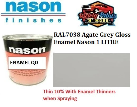 RAL7038 Agate Grey Gloss Enamel Nason 1 LITRE