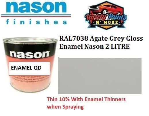 RAL7038 Agate Grey Gloss Enamel Nason 2 LITRE
