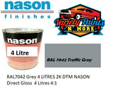 RAL7042 Grey 4 LITRES 2K DTM NASON Direct Gloss  4 Litres 4:1