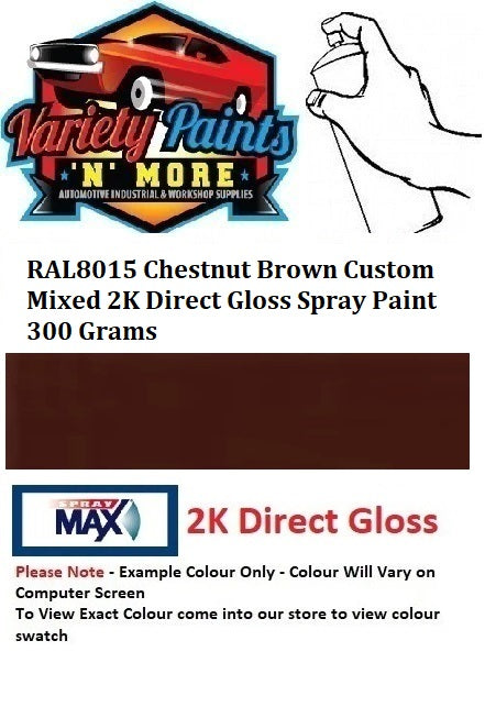 RAL8015 Chestnut Brown Custom Mixed 2K Direct Gloss Spray Paint 300 Grams