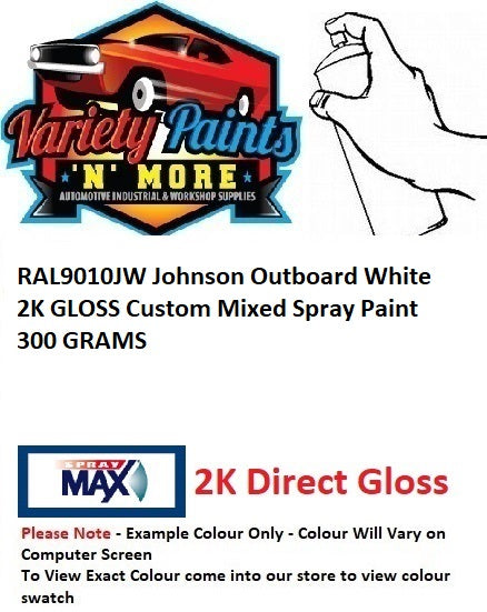 RAL9010JW Johnson Outboard White 2K GLOSS Custom Mixed Spray Paint 300 GRAMS
