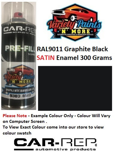 RAL9011 Graphite Black SATIN Custom Mixed Spray Paint 300 Grams