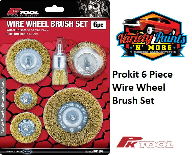 Prokit 6pc Wire Wheel Brush Set