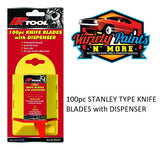 100pc STANLEY TYPE KNIFE BLADES with DISPENSER PK Tool 