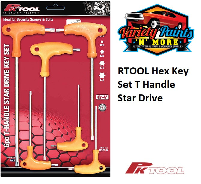 RTOOL Hex Key Set T Handle Star Drive