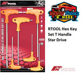 RTOOL Hex Key Set T Handle Star Drive 