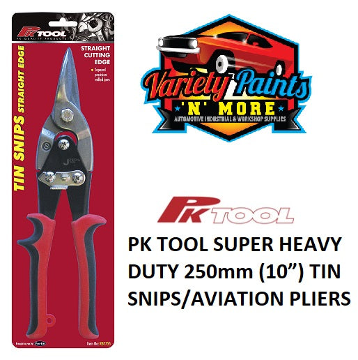 PKTool SUPER HEAVY DUTY 250mm (10”) TIN SNIPS/AVIATION PLIERS