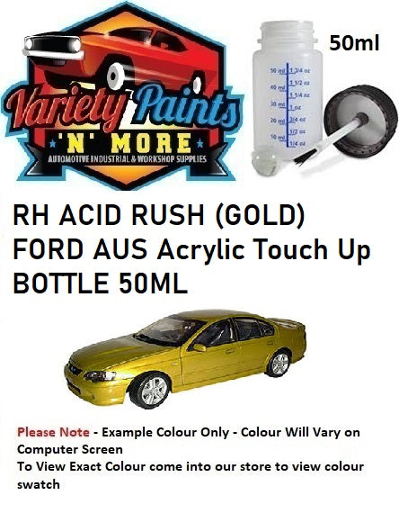 RH ACID RUSH (GOLD) FORD AUS Acrylic Touch Up BOTTLE 50ML