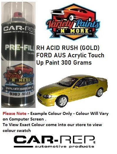 RH ACID RUSH (GOLD) FORD AUS Acrylic Touch Up Paint 300 Grams
