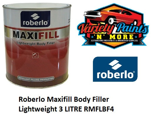 Roberlo Maxifill Body Filler Lightweight 3 LITRE RMFLBF4