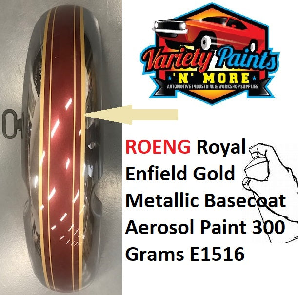 ROENG Royal Enfield Gold Metallic Basecoat Aerosol Paint 300 Grams E1516