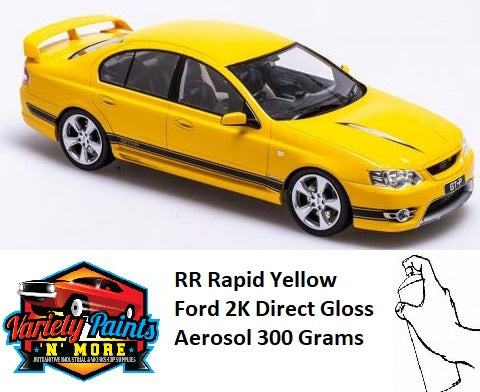 RR Rapid Yellow FORD 2K Aerosol Paint 300 Grams