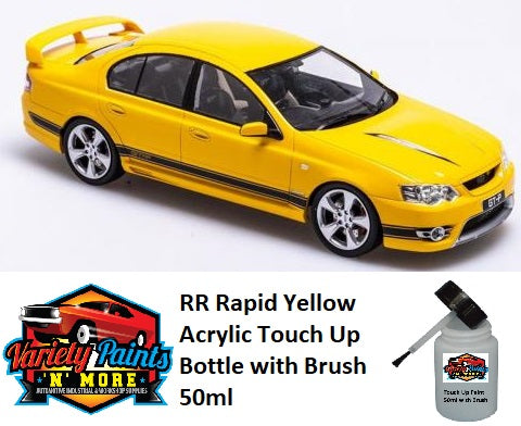 RR Rapid Yellow FORD Acrylic Touch Up Bottle with Brush 50ml