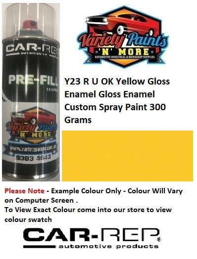 Y23 R U OK Yellow Gloss Enamel Gloss Enamel Custom Spray Paint 300 Grams 1IS 57A