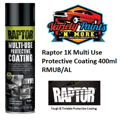 Raptor 1K Black TEXTURED Multi Use Protective Coating 400ml RMUB/AL