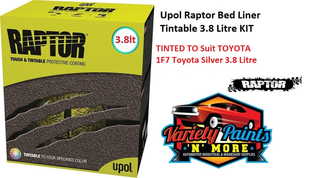Upol Raptor Bed Liner Kit 1F7 Toyota Silver 3.8 Litre