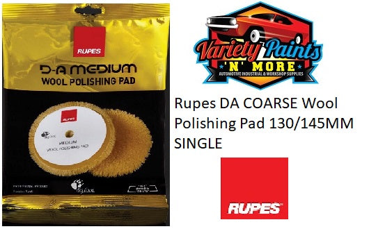 Rupes YELLOW MEDIUM Wool Polishing Pad 130/145MM SINGLE
