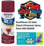 RustOleum 2X Satin Claret Ultracover Spray Paint 340 GRAMS