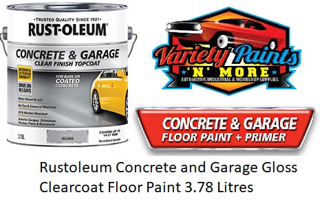 Rustoleum Concrete and Garage Gloss Clearcoat Floor Paint 3.78 Litres