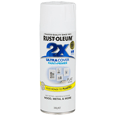 RustOleum 2X Flat White Ultracover Spray Paint 340 Grams