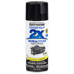 RustOleum 2X Gloss Black Ultracover Spray Paint 340 Grams