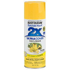 RustOleum 2X Gloss Sun Yellow Ultracover Spray Paint 340 Grams