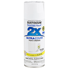 RustOleum 2X Gloss White Ultra cover Spray Paint     