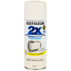 RustOleum 2X Satin Heirloom White Ultracover Spray Paint **SEE NOTES