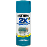 RustOleum 2X Satin Lagoon Ultracover Spray Paint Variety Paints N More Wangara W.A 