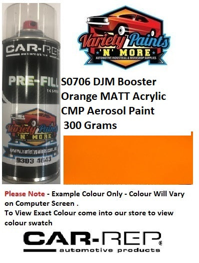 S0706 DJM Booster Orange MATT Acrylic CMP Aerosol Paint 300 Grams