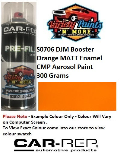 S0706 DJM Booster Orange MATT Enamel CMP Aerosol Paint 300 Grams
