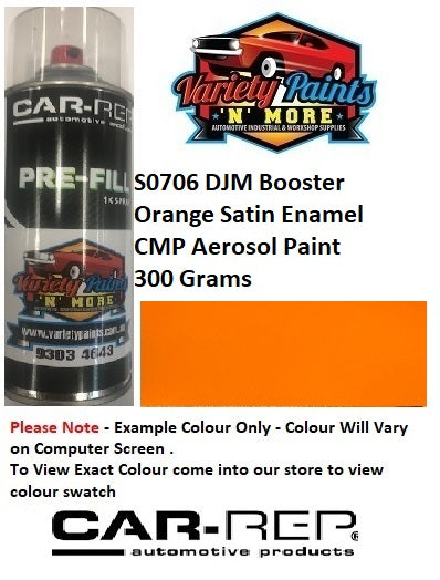 S0706 DJM Booster Orange SATIN Enamel CMP Aerosol Paint 300 Grams