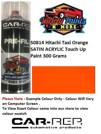 S0814 Hitachi Taxi Orange SATIN Enamel Touch Up Paint 300 Grams